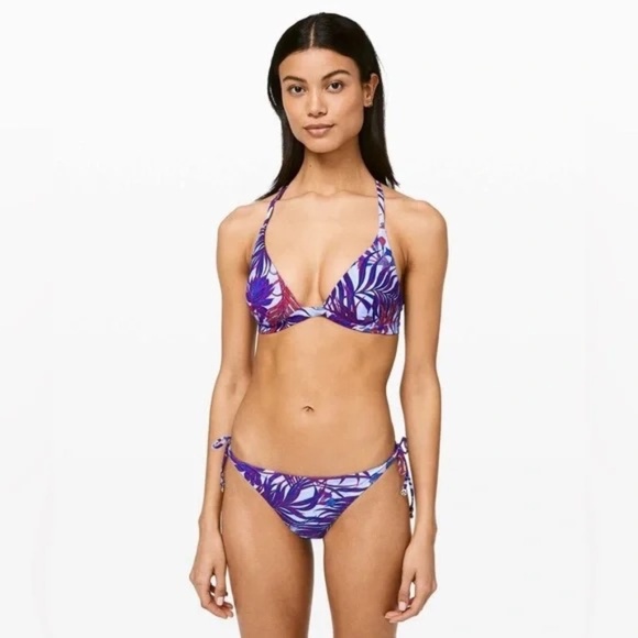 Lululemon Deep Sea Swim Top - Mini Twisted Tropical Hydrangea Multi - Size 8 - Picture 1 of 7